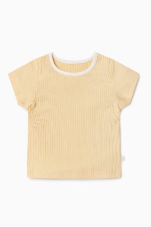 Ribbed Short Sleeve T-Shirt