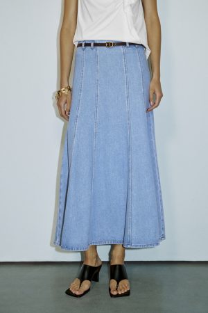 Denim Maxi Skirts